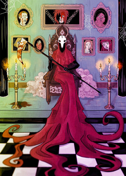 Cover art for "The lies we tell ourselves" graphic novel for Gungnir books (2025)